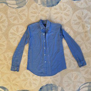 Ralph Lauren Blue Button Down Oxford Blouse  - S